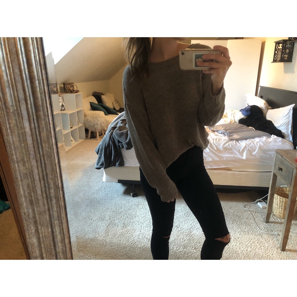 Open back sweater